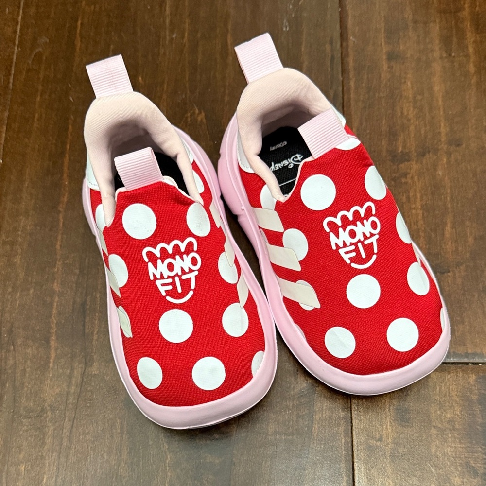 adidas Red and White Polka Dot Kids Sneakers